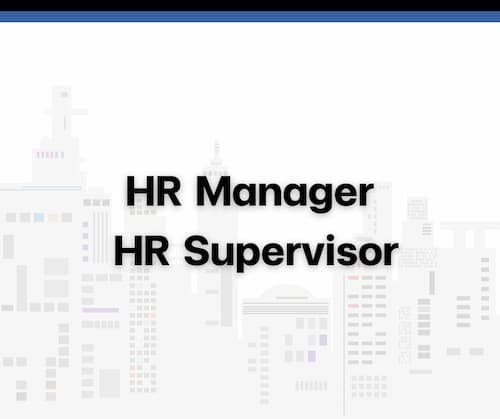 HR Manager / HR Supervisor 